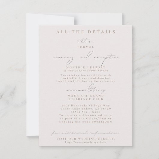 Roze kolibrie bruiloft details behuizing Kaarten (Voorkant)