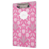 Roze Kolibrie Coquette Gepersonaliseerde bloemen Klembord (Links)