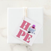 Roze kolibrie foto HOPE Gift Label (In situ)