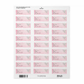 Roze kolibrie Waterverf trouwlabels Etiket (Full Sheet)