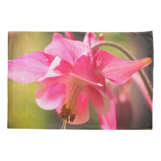 Roze Kolomventiel Sluiten Kussensloop (Achterkant)