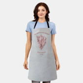 Roze Kongschelp Schort (Gedragen)