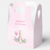 Roze Konijn Baby shower Bedankdoosjes (Geopend)