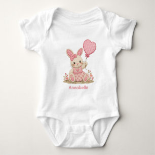Roze Konijn Ballon Romper