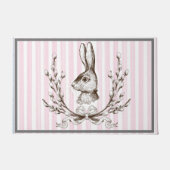 Roze konijn Bunny Frans land Deurmat (Voorkant)