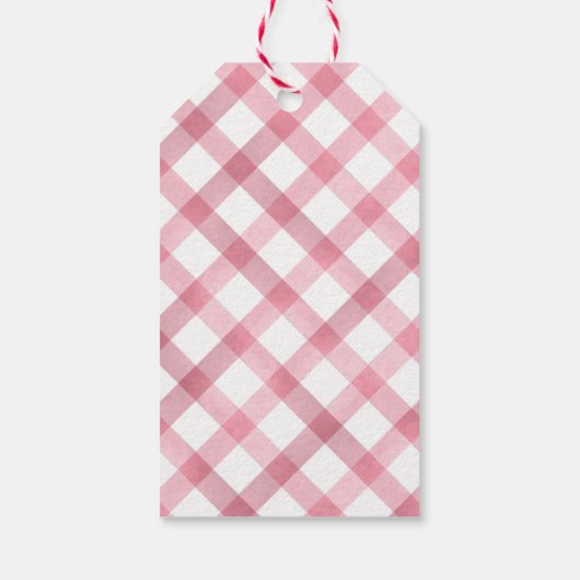 Roze konijn Dank je wel Cadeaulabel (Achterkant)