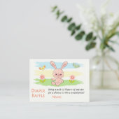 Roze konijn Diaper Raffle Tickets (Staand voorkant)