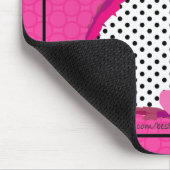 " roze konijn " - digitale schildermousepad muismat (Hoek)