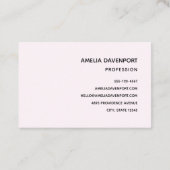 Roze konijn & ei gevormd huis kawaii stijl visitekaartje (Achterkant)