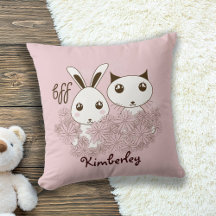 Roze Konijn en Kitten Dier Beste Vrienden Kinderen