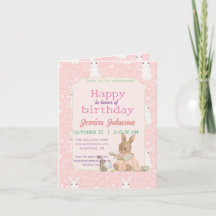 Roze konijn meisje