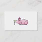 Roze konijn met ventilator. visitekaartje (Achterkant)