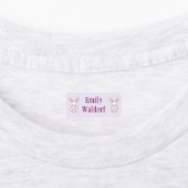Roze Konijn Naamlabels voor Kinderkleding School Labels (Aangebracht)