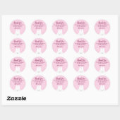 Roze Konijn Onederland 1e Verjaardag Ronde Sticker (Vel)