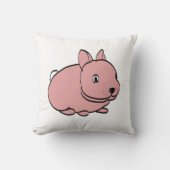 Roze Konijn ontwerp op werpkussen Kussen (Voorkant)