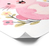 Roze Konijn Poster (Hoek)