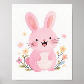 Roze Konijn Poster
