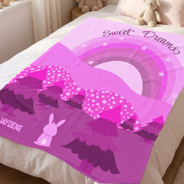 Roze Konijn Slaapverhaal Fleece Deken