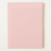 Roze Konijn Strik Witte Staart Planner (Achterkant)