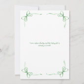 Roze Konijn Strikjes Whimsical Baby Shower Kaart (Achterkant)