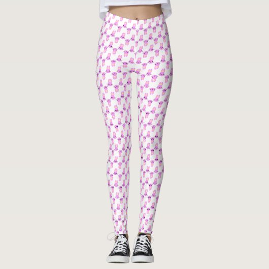 Roze konijnen · Spring / Easter Print Leggings (Voorkant)