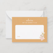 Roze Konijnenballerina Baby shower Ouderschap Advi Notitiekaartje (Voorkant)