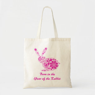 roze konijnenfok Canvas tas