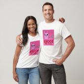 Roze konijnensa t-shirt (Unisex)