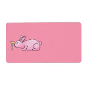 Roze konijntje. etiket (Voorkant)