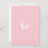 roze konijntje , zeventien bruiddag kaart (Achterkant)