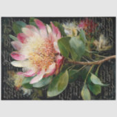 Roze Koning Protea Bloem Decoupage Tissuepapier (Voorkant)