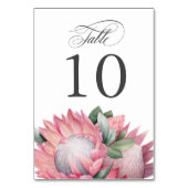 Roze Koning Protea Boeket Tafelnummer (Voorkant)