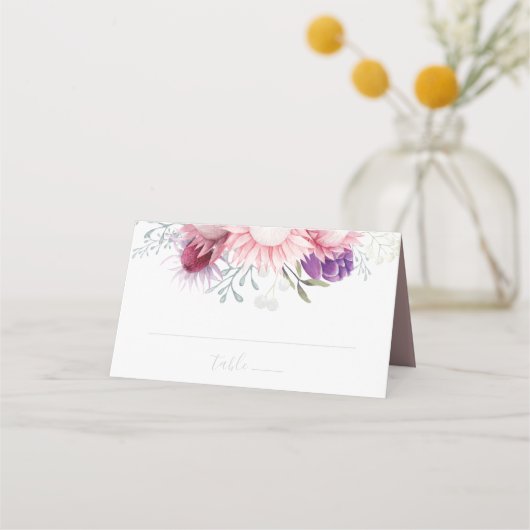 Roze Koning Protea Boho Botanical Plaatskaartje (Voorkant)