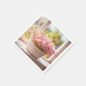 Roze Koningin Anne's Kant Boeket Servet (Hoek)