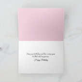 Roze Koningin Anne's Kant Verjaardag Kaart (Binnen)