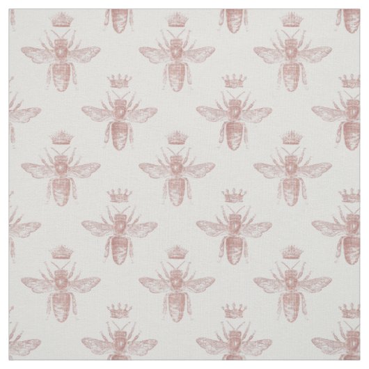 Roze koningin bijen wit stof (Swatch)