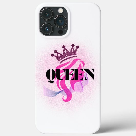 Roze Koningin Kroon Ontwerp – Zelfverzekerde Vrouw Case-Mate iPhone Case (Achterkant)