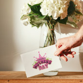 Roze koningin Krown Happy Mothers day Briefkaart