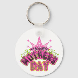 Roze koningin Krown Happy Mothers day Sleutelhange Sleutelhanger