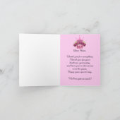 Roze koningin moederdag gevouwen noot Kaart (Binnen)