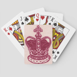 Roze koningin pokerkaarten