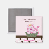 Roze Koningin van het Oerwoud Favor Magnet (Voorkant / Achterkant)