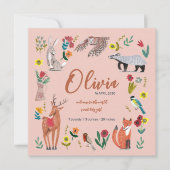 Roze koninklijke aanmaning van de kreupelbos bedankkaart (Voorkant)