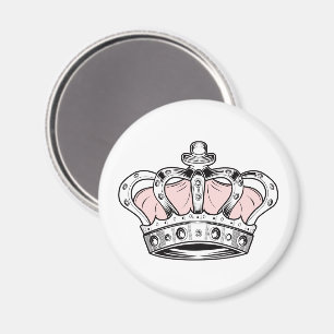 Roze Koninklijke Kroon Koningin Esthetiek Mooie Magneet