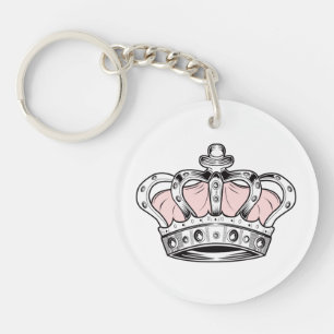 Roze Koninklijke Kroon Koningin Esthetisch Meisj Sleutelhanger