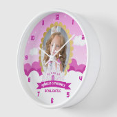 Roze Koninklijke Prinses Kasteel Meisje Verjaardag (Hoek)