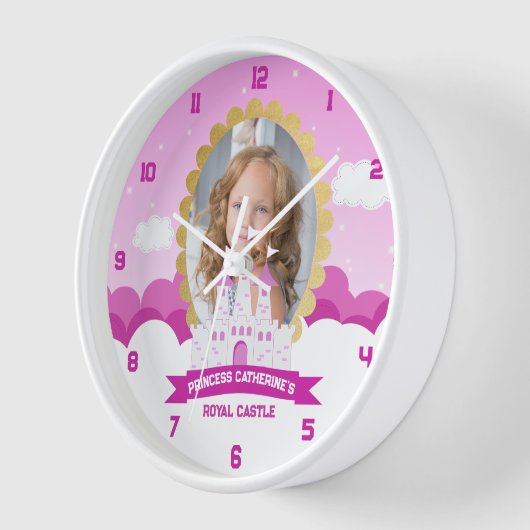 Roze Koninklijke Prinses Kasteel Meisje Verjaardag (Hoek)