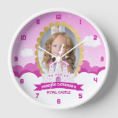 Roze Koninklijke Prinses Kasteel Meisje Verjaardag (Voorkant)