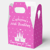 Roze Koninklijke Prinses Kasteel Meisje Verjaardag Bedankdoosjes (Geopend)