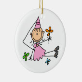 Roze koninklijke prinses keramisch ornament (Rechts)